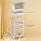 Multi-Layer Baby Storage Trolley – Mobile & Space-Saving Organizer for Newborn Essentials